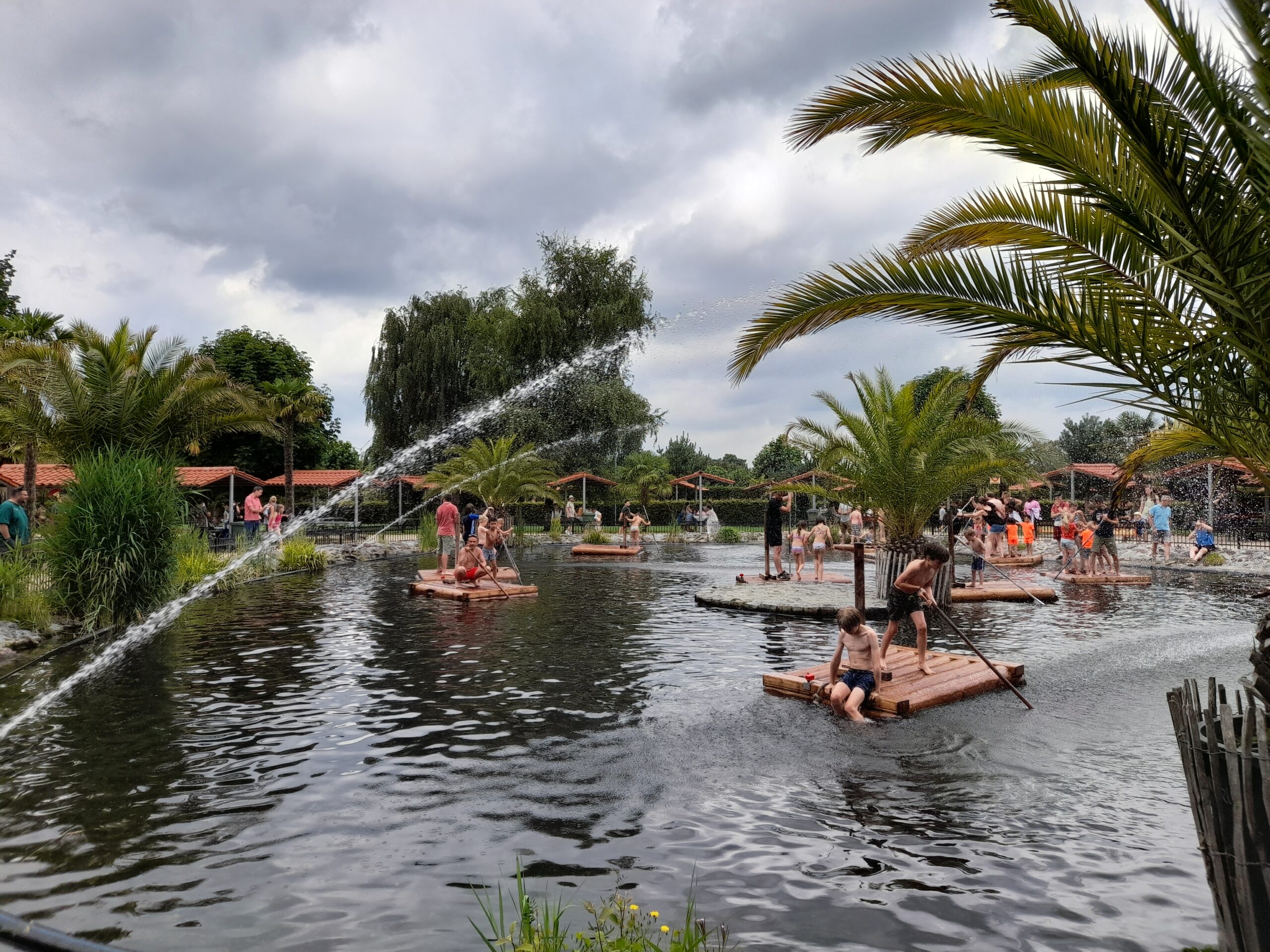 floats on lake in Irrland park